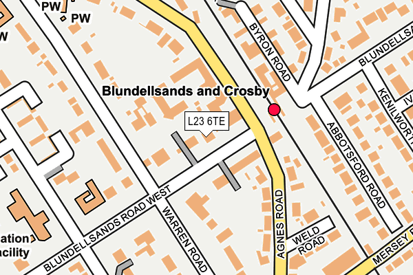 L23 6TE map - OS OpenMap – Local (Ordnance Survey)