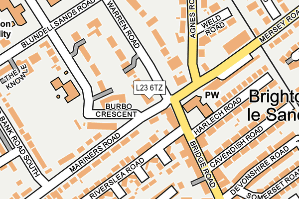 L23 6TZ map - OS OpenMap – Local (Ordnance Survey)