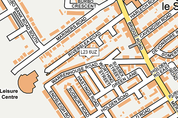 L23 6UZ map - OS OpenMap – Local (Ordnance Survey)
