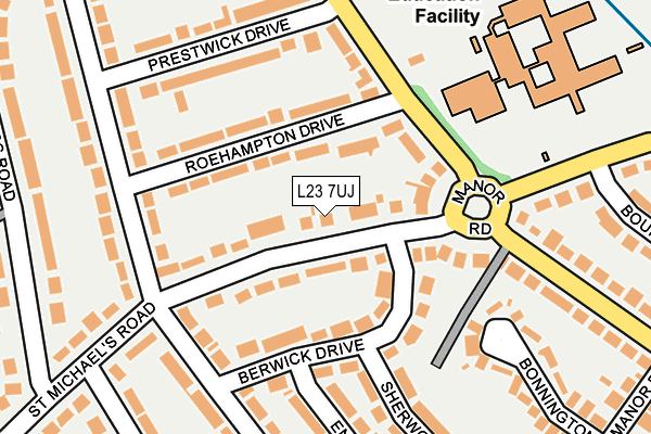 L23 7UJ map - OS OpenMap – Local (Ordnance Survey)