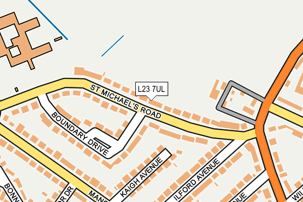 L23 7UL map - OS OpenMap – Local (Ordnance Survey)
