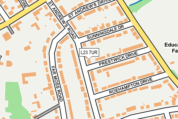 L23 7UR map - OS OpenMap – Local (Ordnance Survey)