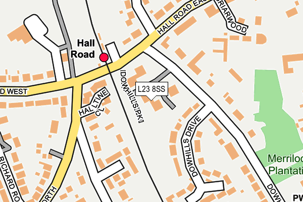 L23 8SS map - OS OpenMap – Local (Ordnance Survey)