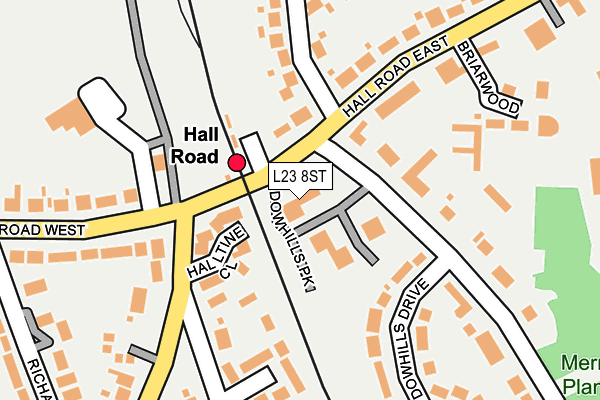 L23 8ST map - OS OpenMap – Local (Ordnance Survey)
