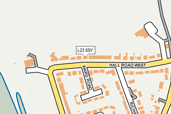 L23 8SY map - OS OpenMap – Local (Ordnance Survey)