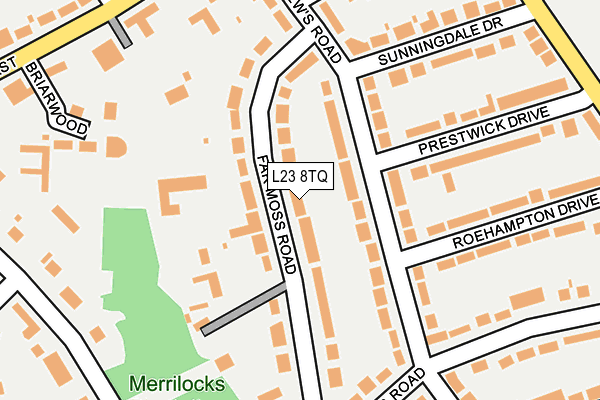 L23 8TQ map - OS OpenMap – Local (Ordnance Survey)