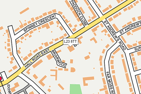 L23 8TT map - OS OpenMap – Local (Ordnance Survey)