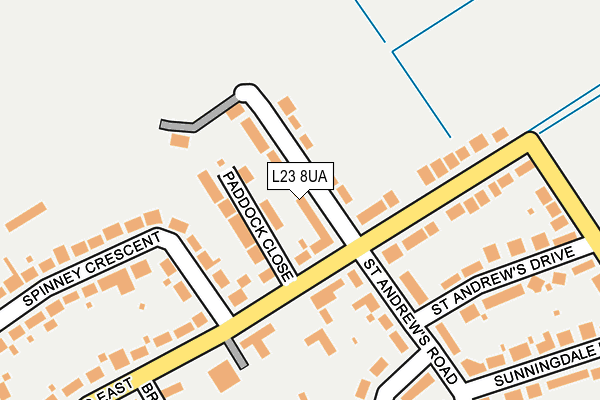L23 8UA map - OS OpenMap – Local (Ordnance Survey)