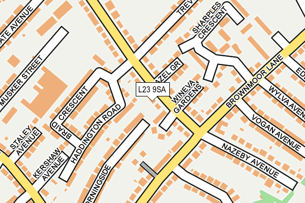 L23 9SA map - OS OpenMap – Local (Ordnance Survey)