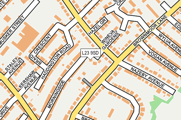 L23 9SD map - OS OpenMap – Local (Ordnance Survey)