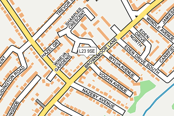 L23 9SE map - OS OpenMap – Local (Ordnance Survey)