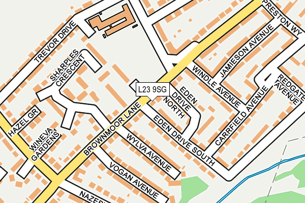 L23 9SG map - OS OpenMap – Local (Ordnance Survey)