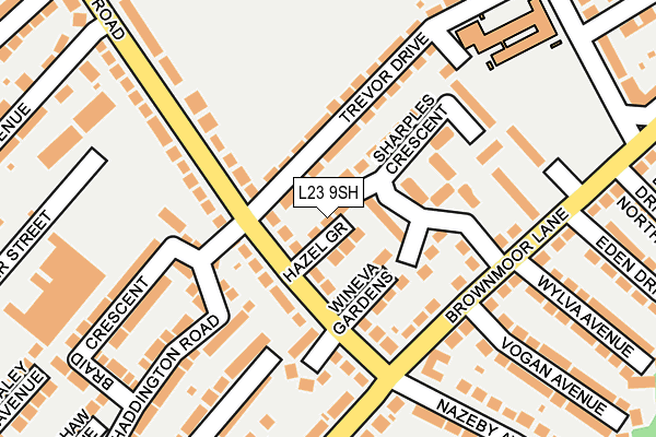 L23 9SH map - OS OpenMap – Local (Ordnance Survey)