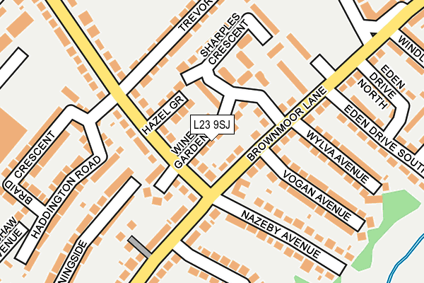 L23 9SJ map - OS OpenMap – Local (Ordnance Survey)