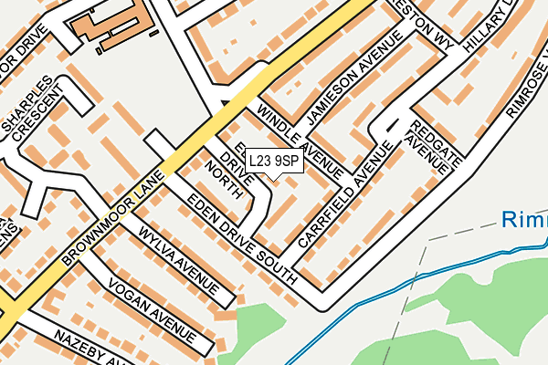 L23 9SP map - OS OpenMap – Local (Ordnance Survey)