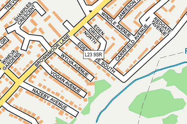 L23 9SR map - OS OpenMap – Local (Ordnance Survey)