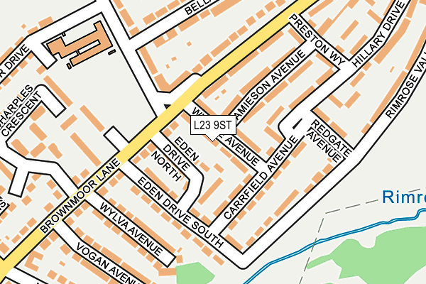 L23 9ST map - OS OpenMap – Local (Ordnance Survey)