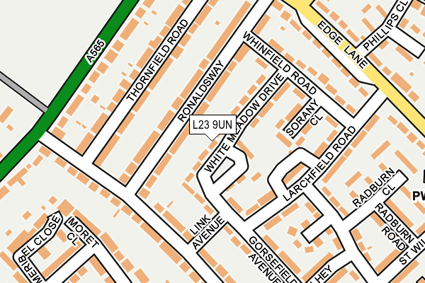 L23 9UN map - OS OpenMap – Local (Ordnance Survey)