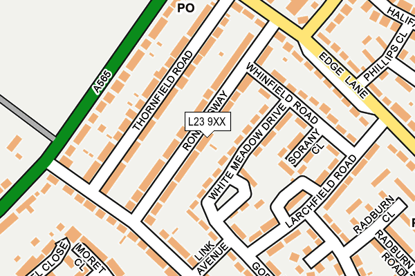 L23 9XX map - OS OpenMap – Local (Ordnance Survey)