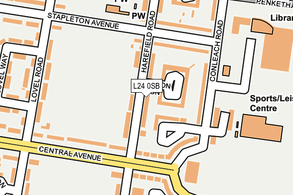 L24 0SB map - OS OpenMap – Local (Ordnance Survey)