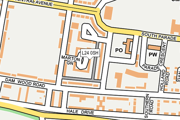 L24 0SH map - OS OpenMap – Local (Ordnance Survey)