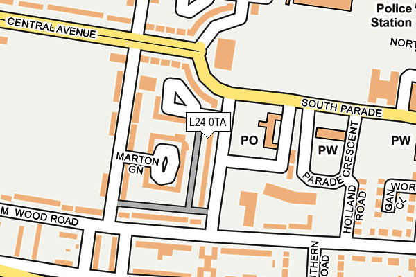 L24 0TA map - OS OpenMap – Local (Ordnance Survey)