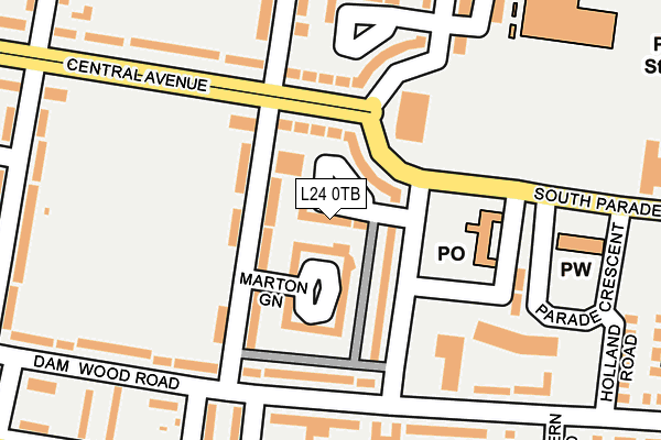L24 0TB map - OS OpenMap – Local (Ordnance Survey)