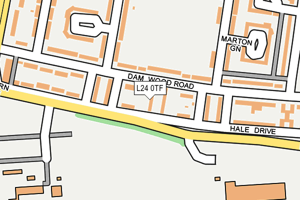 L24 0TF map - OS OpenMap – Local (Ordnance Survey)