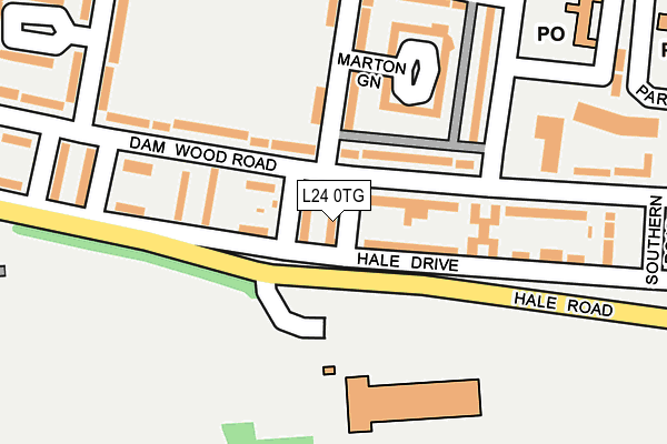 L24 0TG map - OS OpenMap – Local (Ordnance Survey)