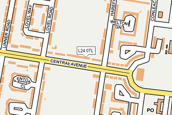 L24 0TL map - OS OpenMap – Local (Ordnance Survey)
