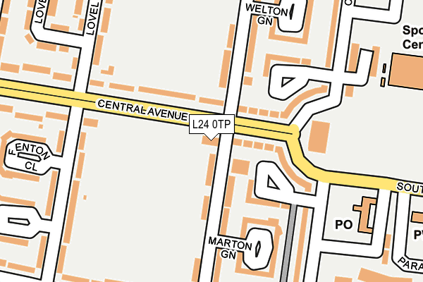 L24 0TP map - OS OpenMap – Local (Ordnance Survey)