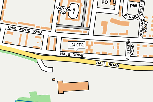 L24 0TQ map - OS OpenMap – Local (Ordnance Survey)