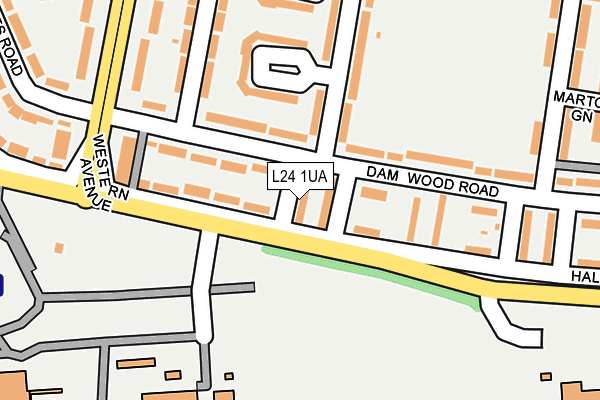 L24 1UA map - OS OpenMap – Local (Ordnance Survey)