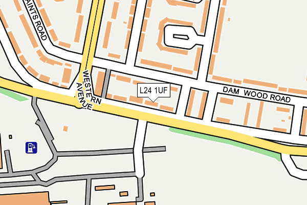 L24 1UF map - OS OpenMap – Local (Ordnance Survey)