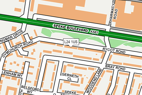 L24 1US map - OS OpenMap – Local (Ordnance Survey)