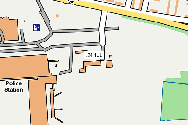 L24 1UU map - OS OpenMap – Local (Ordnance Survey)