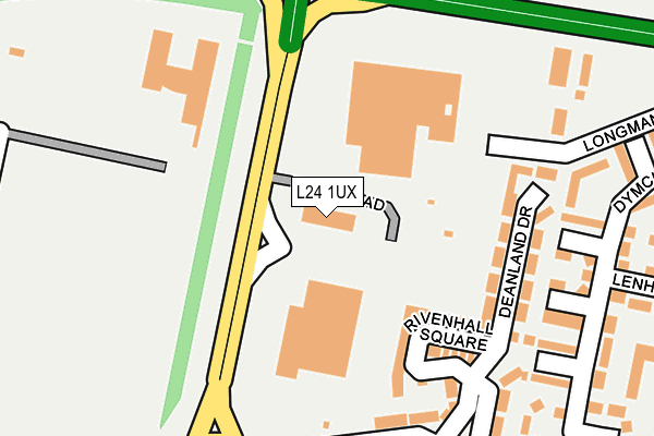 L24 1UX map - OS OpenMap – Local (Ordnance Survey)
