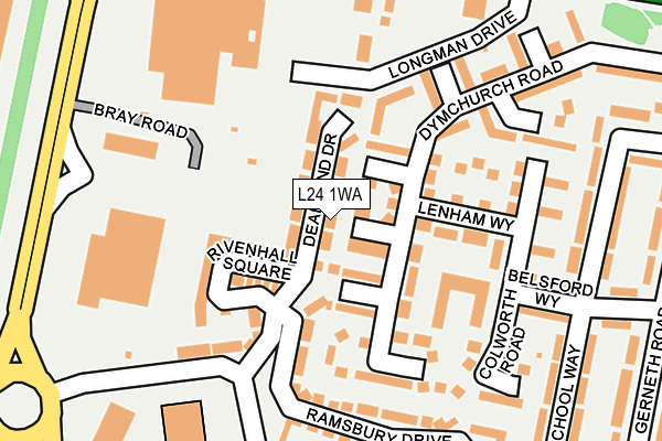 L24 1WA map - OS OpenMap – Local (Ordnance Survey)
