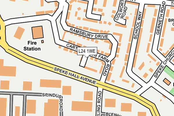 L24 1WE map - OS OpenMap – Local (Ordnance Survey)
