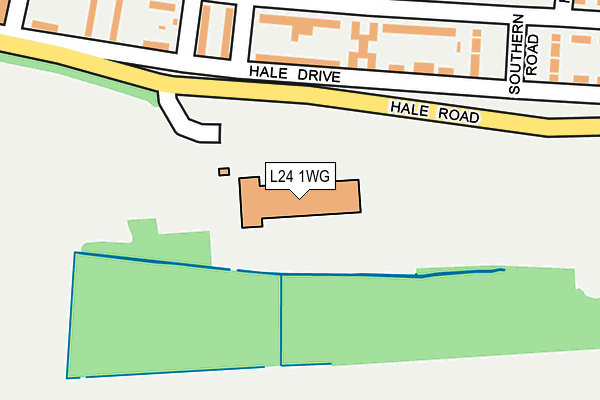 L24 1WG map - OS OpenMap – Local (Ordnance Survey)