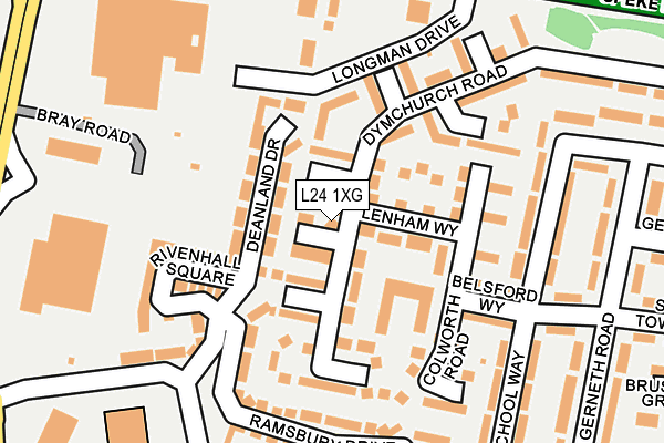 L24 1XG map - OS OpenMap – Local (Ordnance Survey)