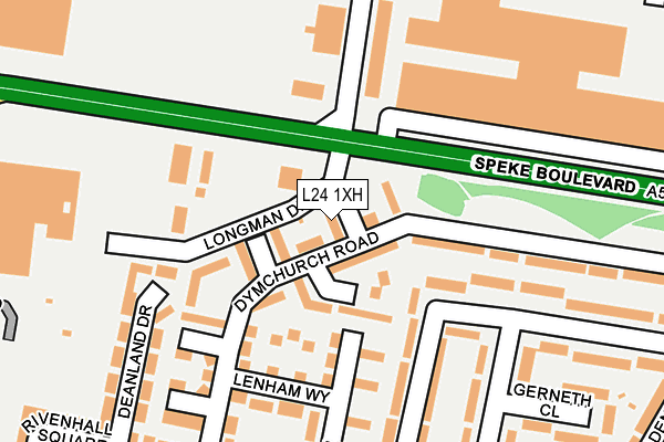L24 1XH map - OS OpenMap – Local (Ordnance Survey)
