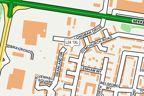 L24 1XL map - OS OpenMap – Local (Ordnance Survey)