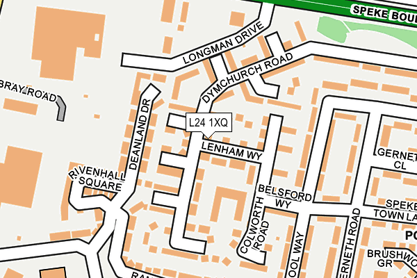 L24 1XQ map - OS OpenMap – Local (Ordnance Survey)