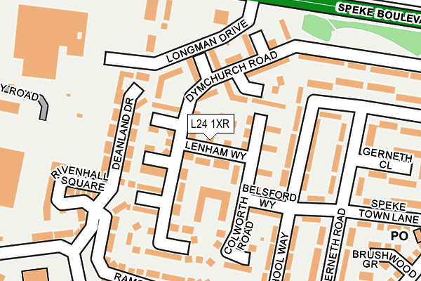 L24 1XR map - OS OpenMap – Local (Ordnance Survey)