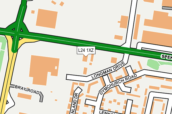 L24 1XZ map - OS OpenMap – Local (Ordnance Survey)