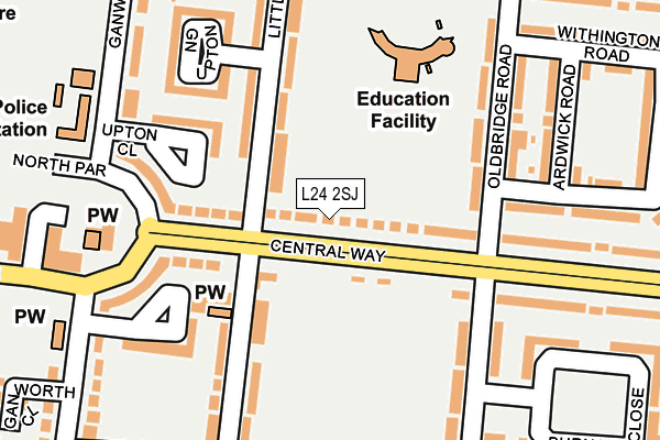 L24 2SJ map - OS OpenMap – Local (Ordnance Survey)