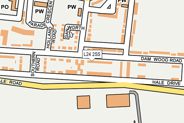 L24 2SS map - OS OpenMap – Local (Ordnance Survey)