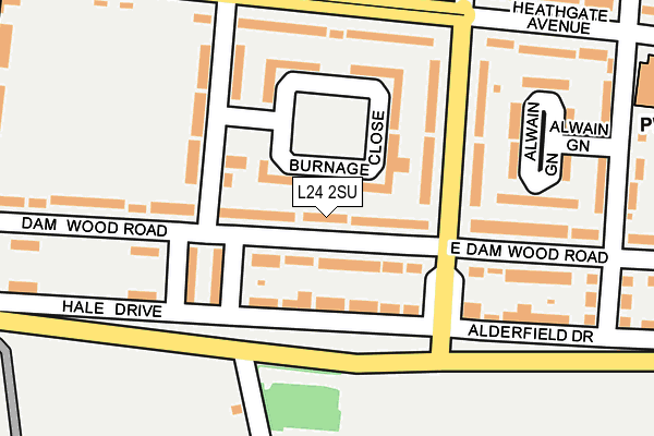 L24 2SU map - OS OpenMap – Local (Ordnance Survey)