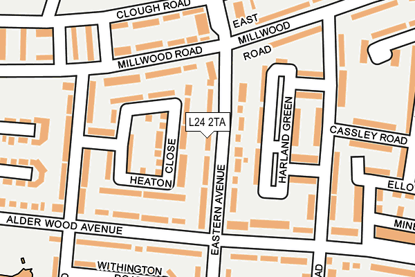 L24 2TA map - OS OpenMap – Local (Ordnance Survey)
